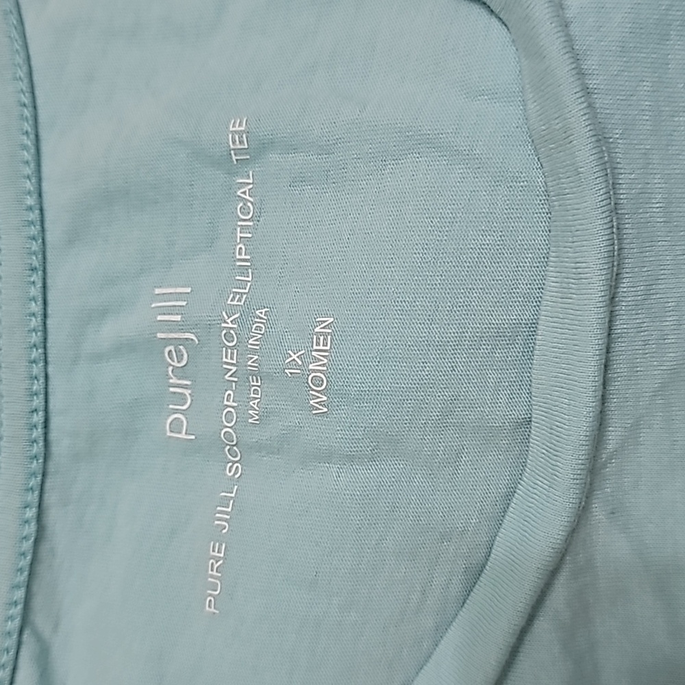 Pure Jill jjill 1x short sleeve tshirt aqua - Picture 2 of 3